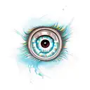 eye in triangle tattoo design idea