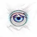 eye in triangle tattoo design idea