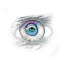 eye inside triangle tattoo design idea