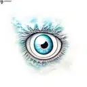 eye inside triangle tattoo design idea