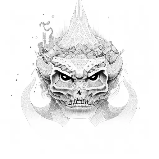 text trust no one tattoo design idea