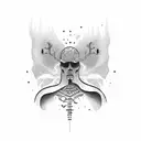 text trust no one tattoo design idea