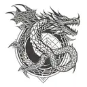 Dragon Ouroboros tattoo design idea
