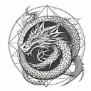Dragon Ouroboros tattoo design idea
