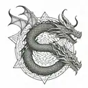 Dragon Ouroboros tattoo design idea