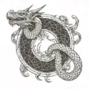Dragon Ouroboros tattoo design idea