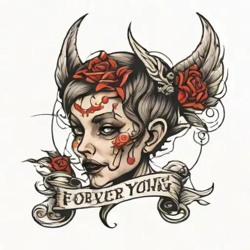 Forever Young tattoo design idea