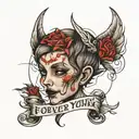Forever Young tattoo design idea