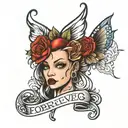 Forever Young tattoo design idea