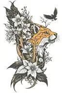 sunbeam in forest tattoo design idea