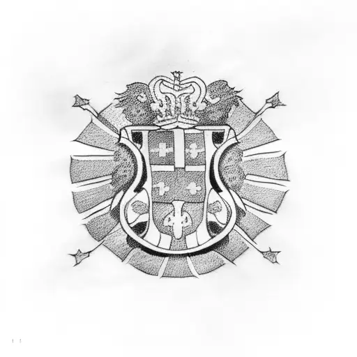 serbian flag tattoo design idea