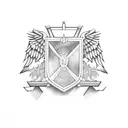 ukrainan serbian flag tattoo design idea