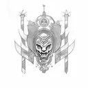 ukrainan serbian flag tattoo design idea