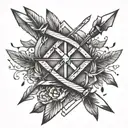 crossed arrows tattoo design idea