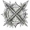 crossed arrows tattoo design idea