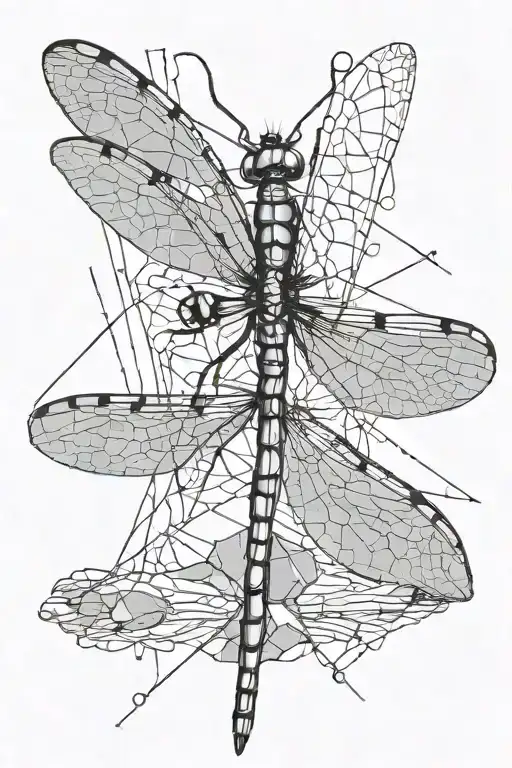 dragonfly wings, crack with bandaid, piled rocks in balance, metal rod tattoo design idea