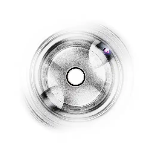 cinema camera and lines tattoo design idea