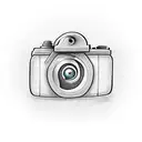 cinema camera and lines tattoo design idea