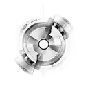 cinema camera and lines tattoo design idea