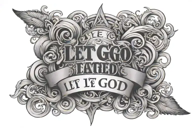 "Let go and let God" tattoo design idea