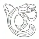 simple king cobra tattoo design idea