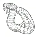 simple king cobra tattoo design idea