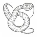 simple king cobra tattoo design idea