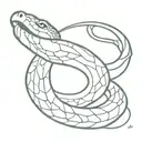 simple king cobra tattoo design idea
