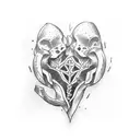 broken real heart with an thick open book tattoo design idea