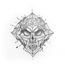 double face tattoo design idea