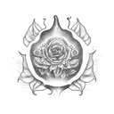 Girl with chili pepper tattoo design idea