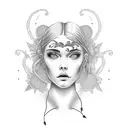 Girl with chili pepper tattoo design idea