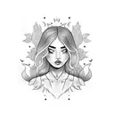 Girl with chili pepper tattoo design idea