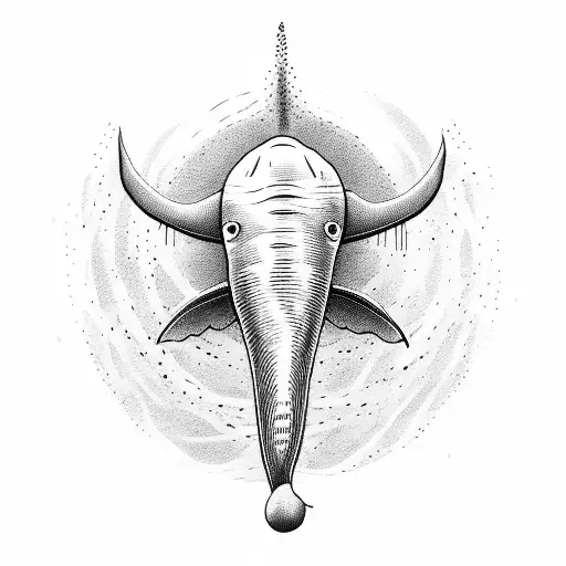 sperm whale tattoo design idea
