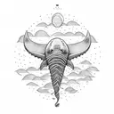sperm whale tattoo design idea