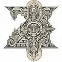 spanish aztec tribal fore arm sleeve tattoo design idea