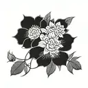 October birth flower bouquet tattoo design idea