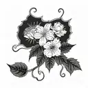 October birth flower bouquet tattoo design idea