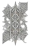 trident emerging tattoo design idea