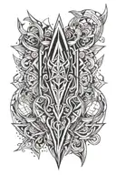 trident emerging tattoo design idea