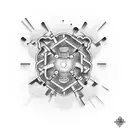 Microscopic view of a beer molecule tattoo design idea