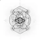 Microscopic view of a beer molecule tattoo design idea