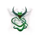 slytherin snake tattoo design idea