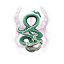 slytherin snake tattoo design idea