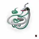slytherin snake tattoo design idea