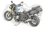 motorcycle bmw f900r and heartbeat line tattoo design idea