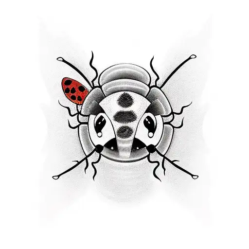 Ladybug tattoo design idea