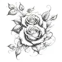 outer space galaxy making roses and vines  tattoo design idea
