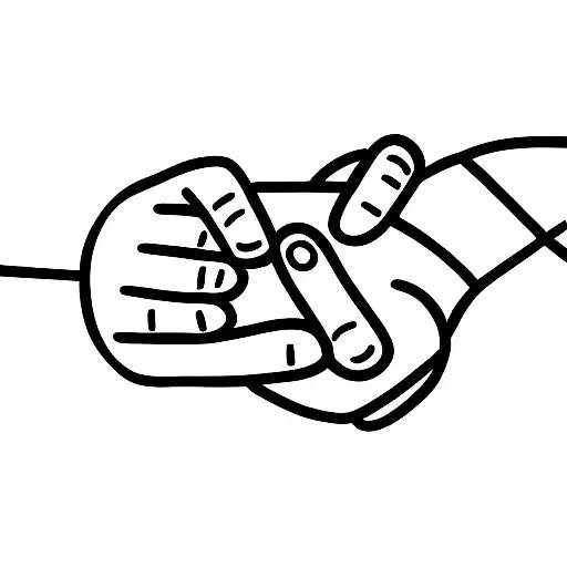 father and daughter holding hands and daughter holding a balloon tattoo design idea