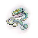 snake with scales and shading  tattoo design idea